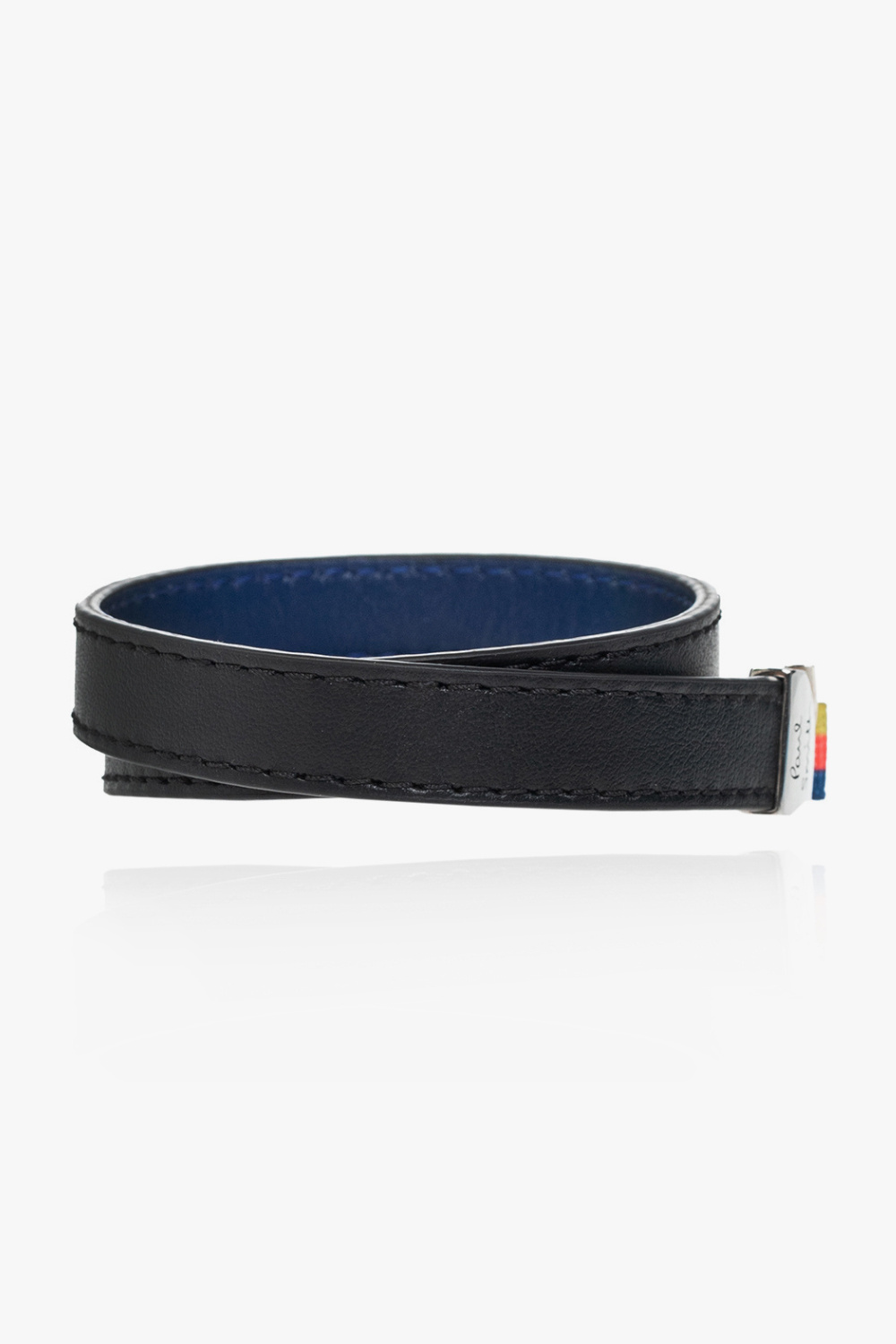 【関税&送料込】Paul Smith Leather Bracelet Tan Two-Tone Braided Leather Bracelet